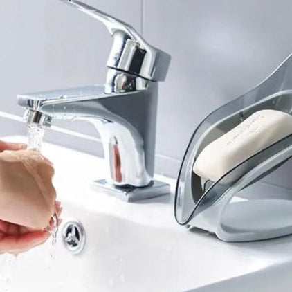 Smart Water-Draining Soap Holder - Leaf Shape
