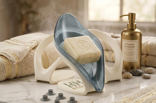 Smart Water-Draining Soap Holder - Leaf Shape