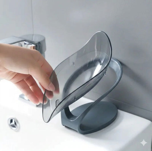 Smart Water-Draining Soap Holder - Leaf Shape